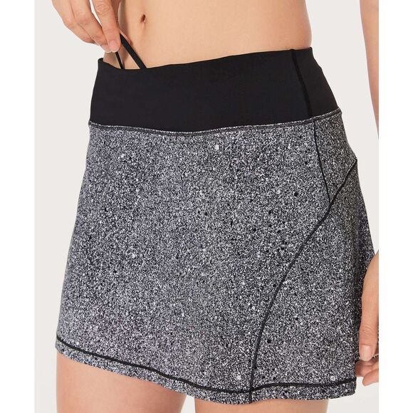 NWT Lululemon Size 2 Tall Circuit Breaker Skirt II Luminesce Black Skort Tennis - Picture 9 of 12